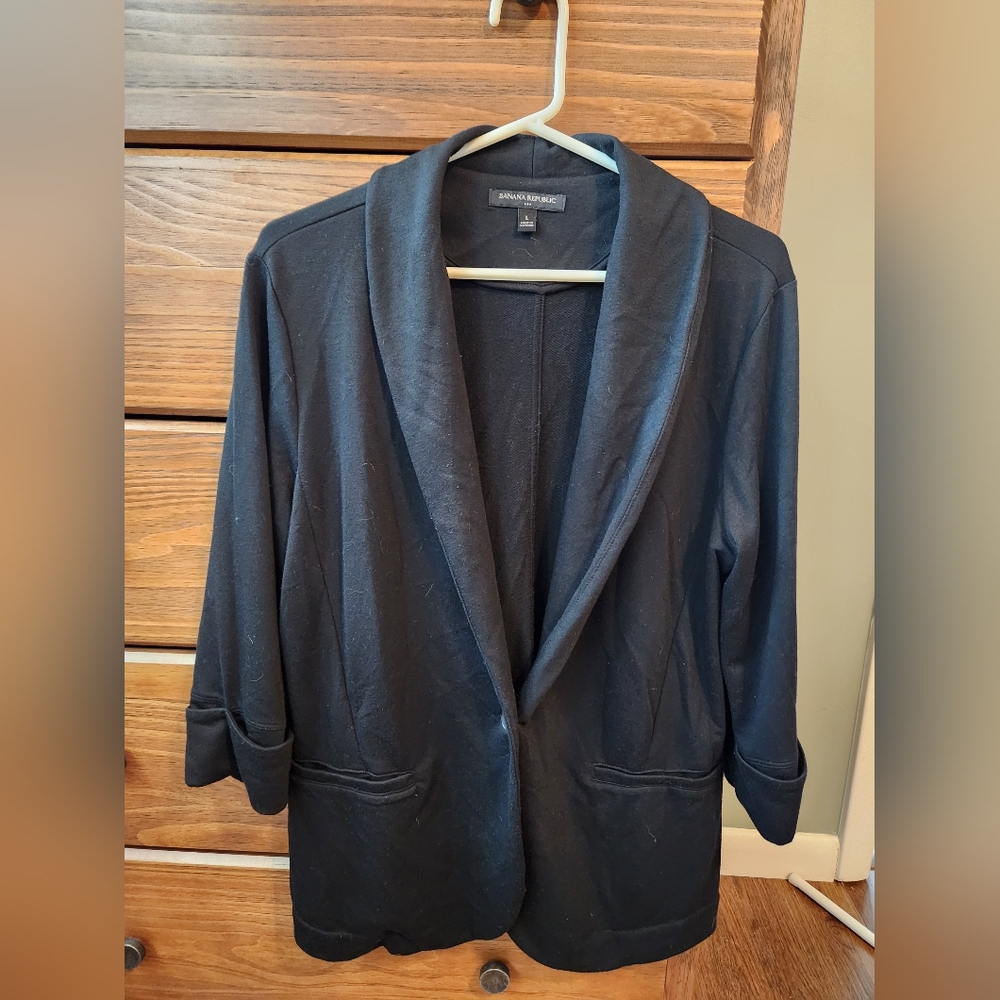 Black Knit Blazer, Banana Republic